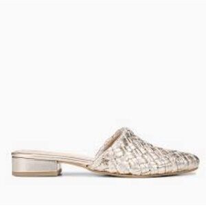 Sam Edelman Silver Woven Mules